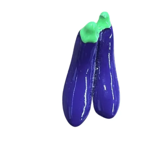 Plastic eggplant bead