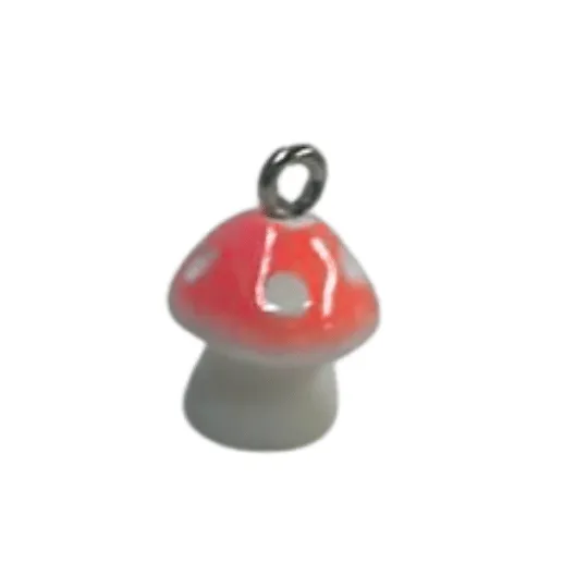 Plastic mushroom pendant