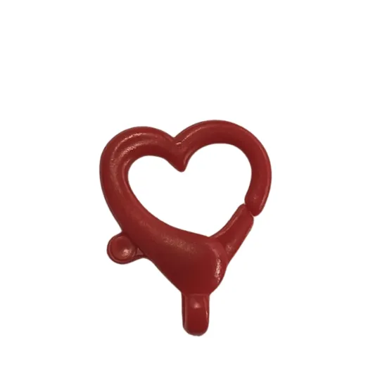 Plastic heart clasp pendant